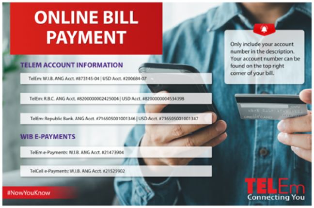 TelEm Group says customers can receive and pay their bills online in the safety of their own homes.