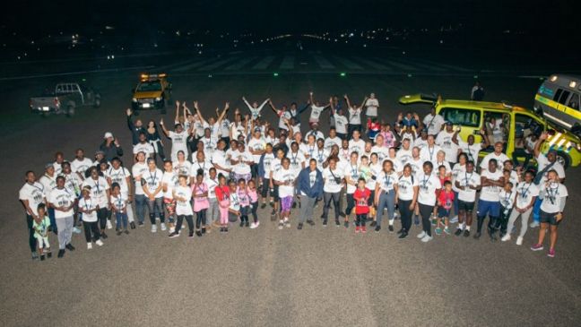 Participants of the second annual Runway Run at PJIAE.