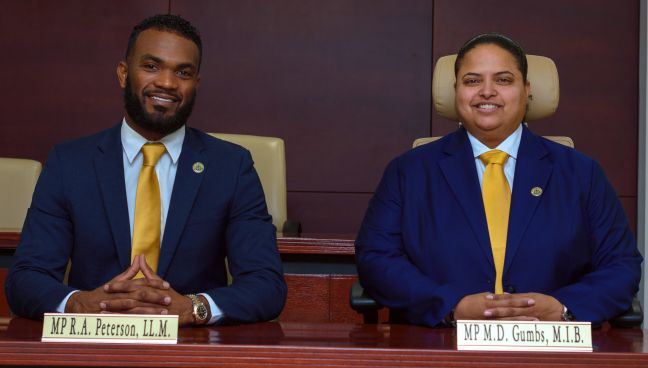 L to R: MP Peterson and MP Gumbs