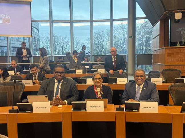 President of Sint Maarten's Parliament Hon. Sarah Wescot Williams (centered)