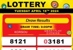 Robbie's Lottery Results for April 16, 2024