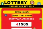 Robbie's Lottery Results for Tuesday, October 28, 2025