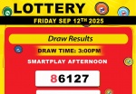 Robbie's Lottery Results for Friday, September 12, 2025